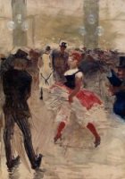 A l'Elysee-Montmartre - Henri De Toulouse-Lautrec Oil Painting