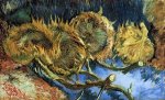 Still Life with Four Sunflowers - Vincent Van Gogh Oil Painting