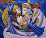 Courtship - Oil Painting Reproduction On Canvas