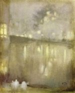 Nocturne: Grey and Gold-Canal, Holland - Oil Painting Reproduction On Canvas