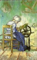 The Spinner (after Millet) - Oil Painting Reproduction On Canvas