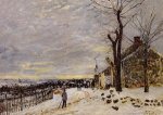 Snowy Weather at Veneux-Nadon - Alfred Sisley Oil Painting