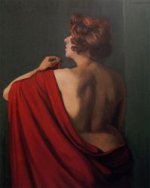 Woman with Red Shawl - Oil Painting Reproduction On Canvas