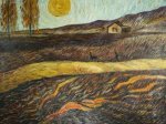 Enclosed Field with Ploughman - Vincent Van Gogh Oil Painting