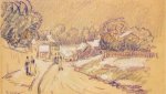 Early Snow at Louveciennes II - Alfred Sisley Oil Painting