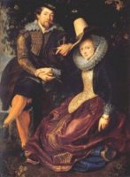 Self-portrait With Isabella Brant - Peter Paul Rubens oil painting