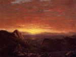 Morning, Looking East over the Husdon Valley from Catskill Mountains - Frederic Edwin Church Oil Painting