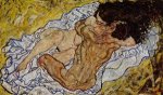 Embrace - Egon Schiele oil painting