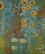 Farm Garden with Sunflowers II - Oil Painting Reproduction On Canvas