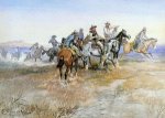 Start of Roundup - Charles Marion Russell Oil Painting