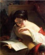 Portrait of a Girl Reading - Oil Painting Reproduction On Canvas