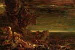 The Cross and the World: Study for 'The Pilgrim of the World at the End of His Journey' - Thomas Cole Oil Painting
