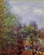 Two Women Walking along the riverbank - Alfred Sisley Oil Painting