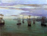 Crepuscule in Flesh Colour and Green: Valparaiso - James Abbott McNeill Whistler Oil Painting