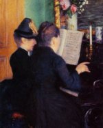 The Piano Lesson - Oil Painting Reproduction On Canvas