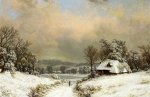 Winter in the Country - William Mason Brown Oil Painting
