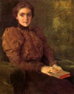 A Lady in Brown - Oil Painting Reproduction On Canvas