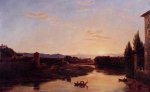 Sunset on the Arno - Thomas Cole Oil Painting