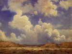 Western Landscape II - Albert Bierstadt Oil Painting