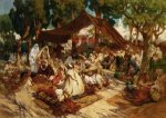 North African Market - Frederick Arthur Bridgeman oil painting