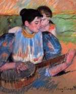 The Banjo Lesson - Mary Cassatt Oil Painting