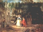 Rubens In His Garden With Helena Fourment - Peter Paul Rubens oil painting