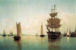 East River Off Lowr Manhattan - William Bradford Oil Painting