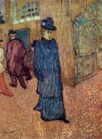 Jane Avril Leaving the Moulin Rouge - Oil Painting Reproduction On Canvas