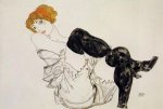 Woman in Black Stockings - Oil Painting Reproduction On Canvas