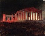 Parthenon, Athens, from the Northwest (Illuminated Night View) - Frederic Edwin Church Oil Painting