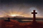 Cross at Sunset - Thomas Cole Oil Painting