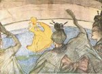 The Ballet 'Papa Chrysanthemem' - Henri De Toulouse-Lautrec Oil Painting