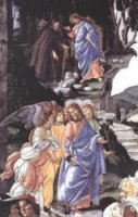 Three Temptations of Christ (detail 1) (Cappella Sistina, Vatican) - Sandro Botticelli oil painting