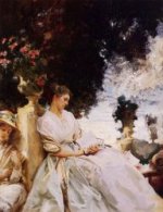 In the Garden, Corfu - Oil Painting Reproduction On Canvas