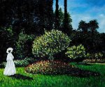 Jeanne-Marguerite Lecadre (Lady in a Garden) - Claude Monet Oil Painting