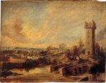 Landscape with Tower - Peter Paul Rubens Oil Painting