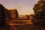 The Gardens of the Van Rensselaer Manor House - Thomas Cole Oil Painting