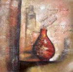 Modern Abstract-Bottles - Oil Painting Reproduction On Canvas