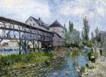 Provencher's Mill at Moret - Alfred Sisley Oil Painting