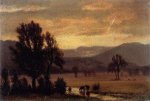 Landscape with Cattle - Albert Bierstadt Oil Painting