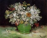 Vase with Zinnias and Other Flowers - Vincent Van Gogh Oil Painting