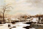 Philadelphia Winter Landscape - Thomas Birch Oil Painting