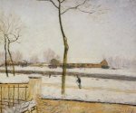 Snow Scene-Moret Station - Alfred Sisley Oil Painting