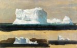 Icebergs, Twillingate, Newfoundland - Frederic Edwin Church Oil Painting