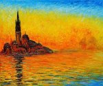 San Giorgio Maggiore by Twilight - Oil Painting Reproduction On Canvas
