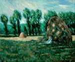 Haystacks, Evening Effect - Claude Monet Oil Painting