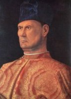Portrait of a Condottiere (Giovanni Emo) - Giovanni Bellini Oil Painting