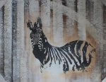Decorative zebra painting