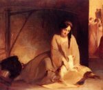 Cinderella at the Kitchen Fire - Oil Painting Reproduction On Canvas