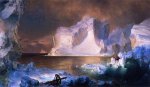 The Icebergs - Frederic Edwin Church Oil Painting